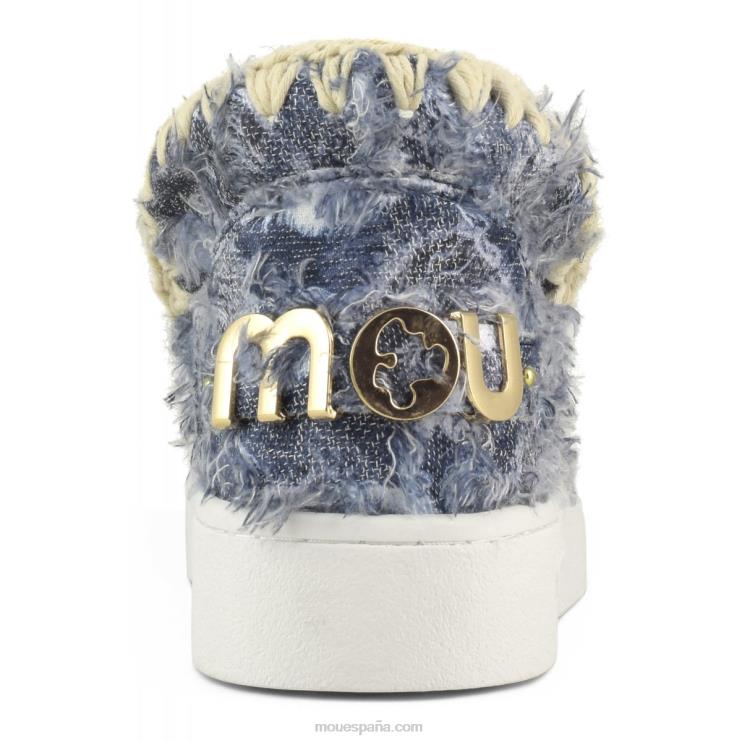 mujer zapatilla vaquera de verano Mou NN6RX60 mosaico de mezclilla