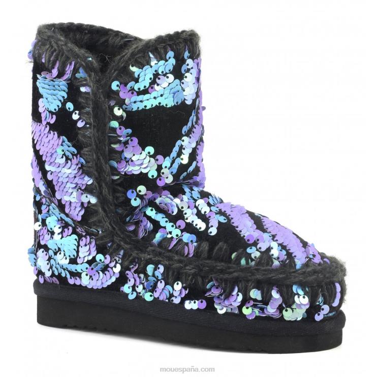 niños Lentejuelas de glamour de terciopelo esquimal Mou NN6RX845 lentejuelas iridiscentes lila sobre terciopelo