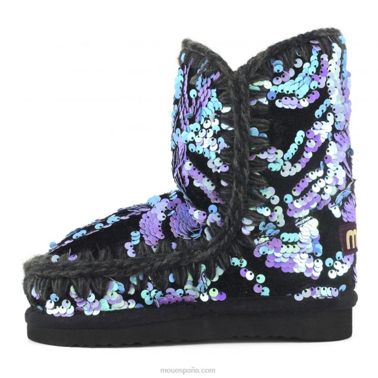 niños Lentejuelas de glamour de terciopelo esquimal Mou NN6RX845 lentejuelas iridiscentes lila sobre terciopelo