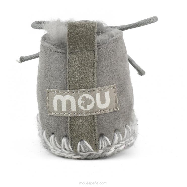 niños zapato infantil con cordones Mou NN6RX824 nuevo gris