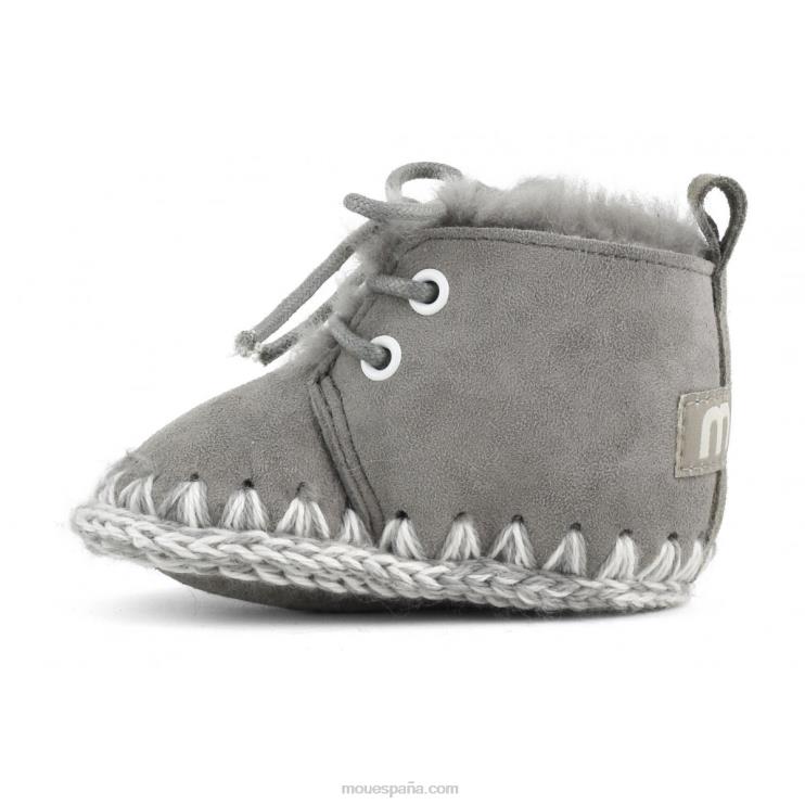 niños zapato infantil con cordones Mou NN6RX824 nuevo gris