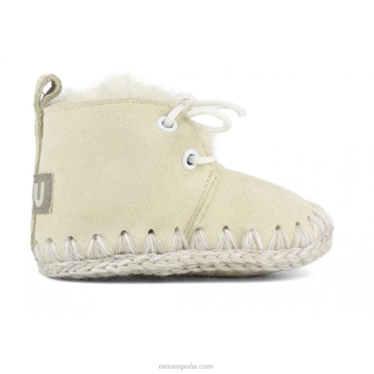 niños zapato infantil con cordones Mou NN6RX827 vainilla