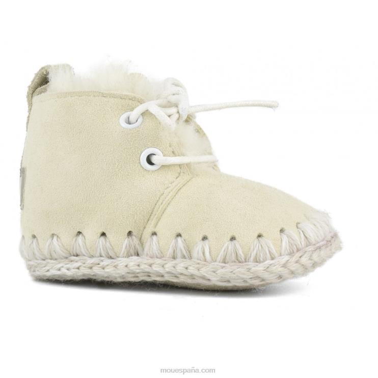 niños zapato infantil con cordones Mou NN6RX827 vainilla