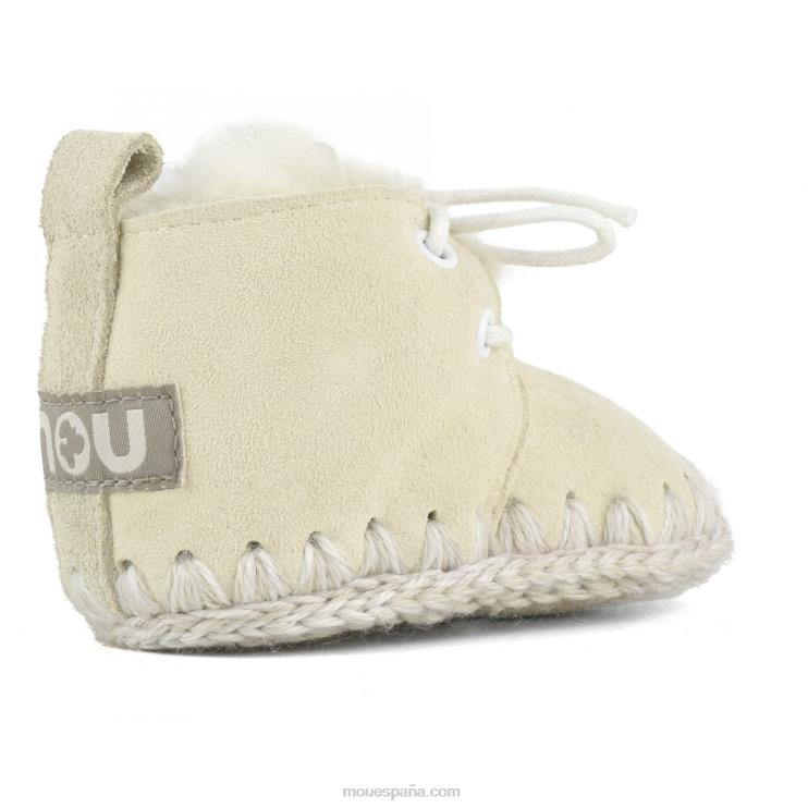 niños zapato infantil con cordones Mou NN6RX827 vainilla