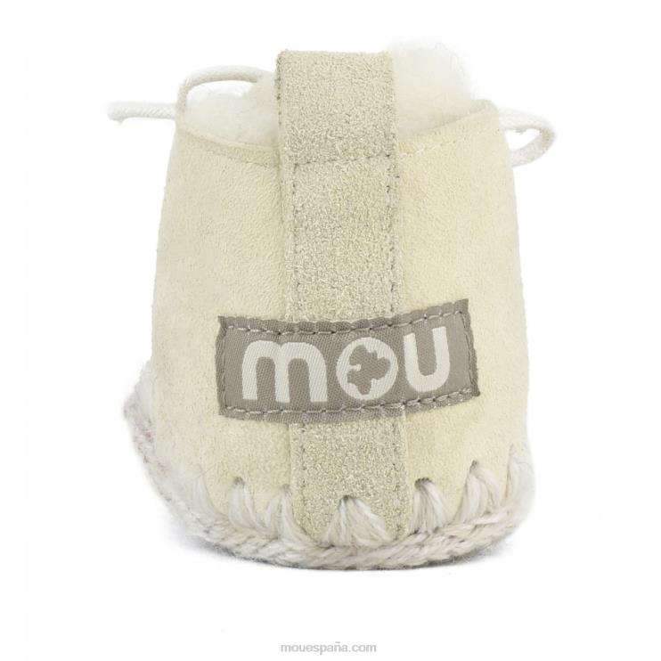 niños zapato infantil con cordones Mou NN6RX827 vainilla