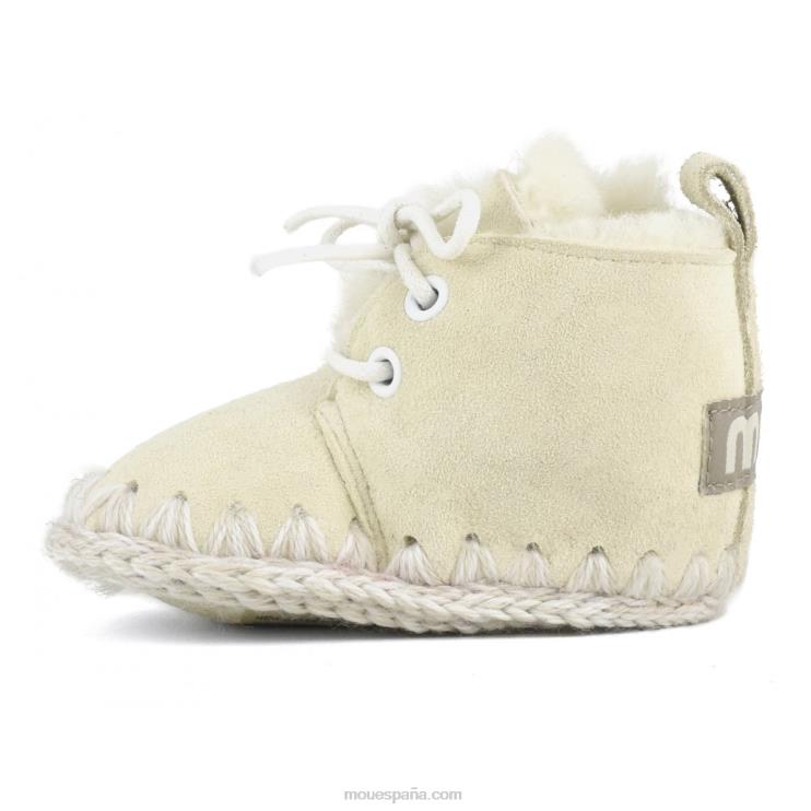 niños zapato infantil con cordones Mou NN6RX827 vainilla