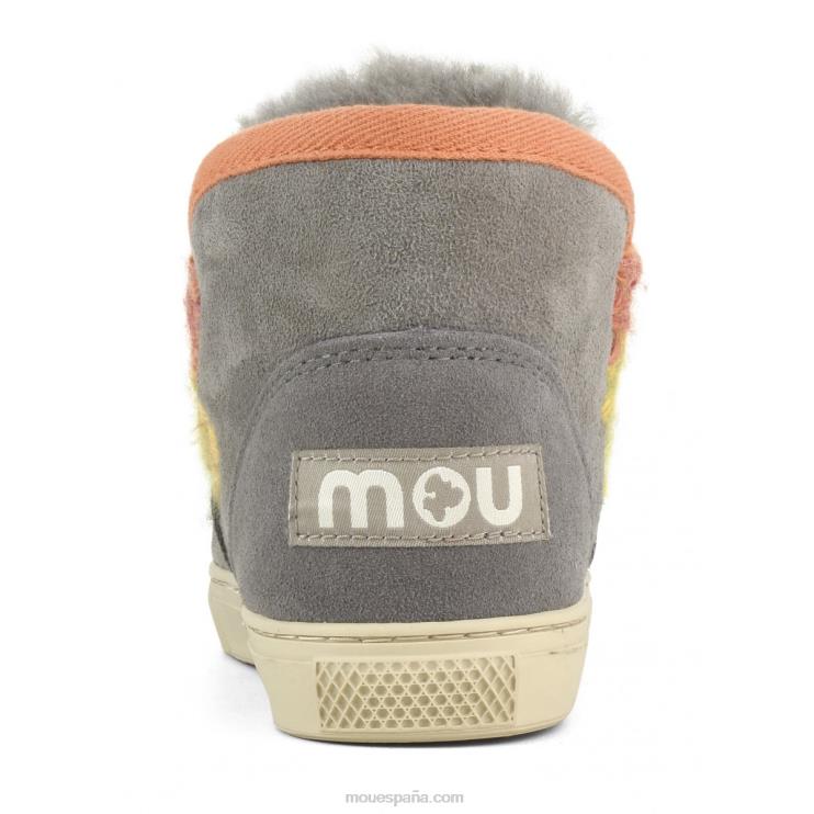niños zapatillas esquimales costuras arcoiris Mou NN6RX796 nuevo gris