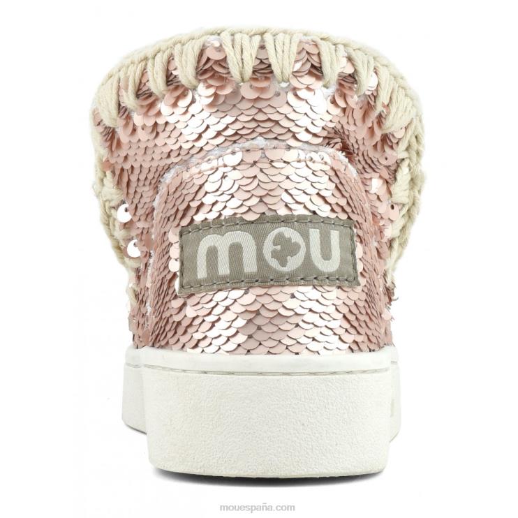 niños lentejuelas de zapatillas esquimales de verano Mou NN6RX789 lentejuelas oro rosa - logo oro