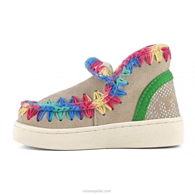 niños zapatilla esquimal de verano costuras de color Mou NN6RX782 tiza